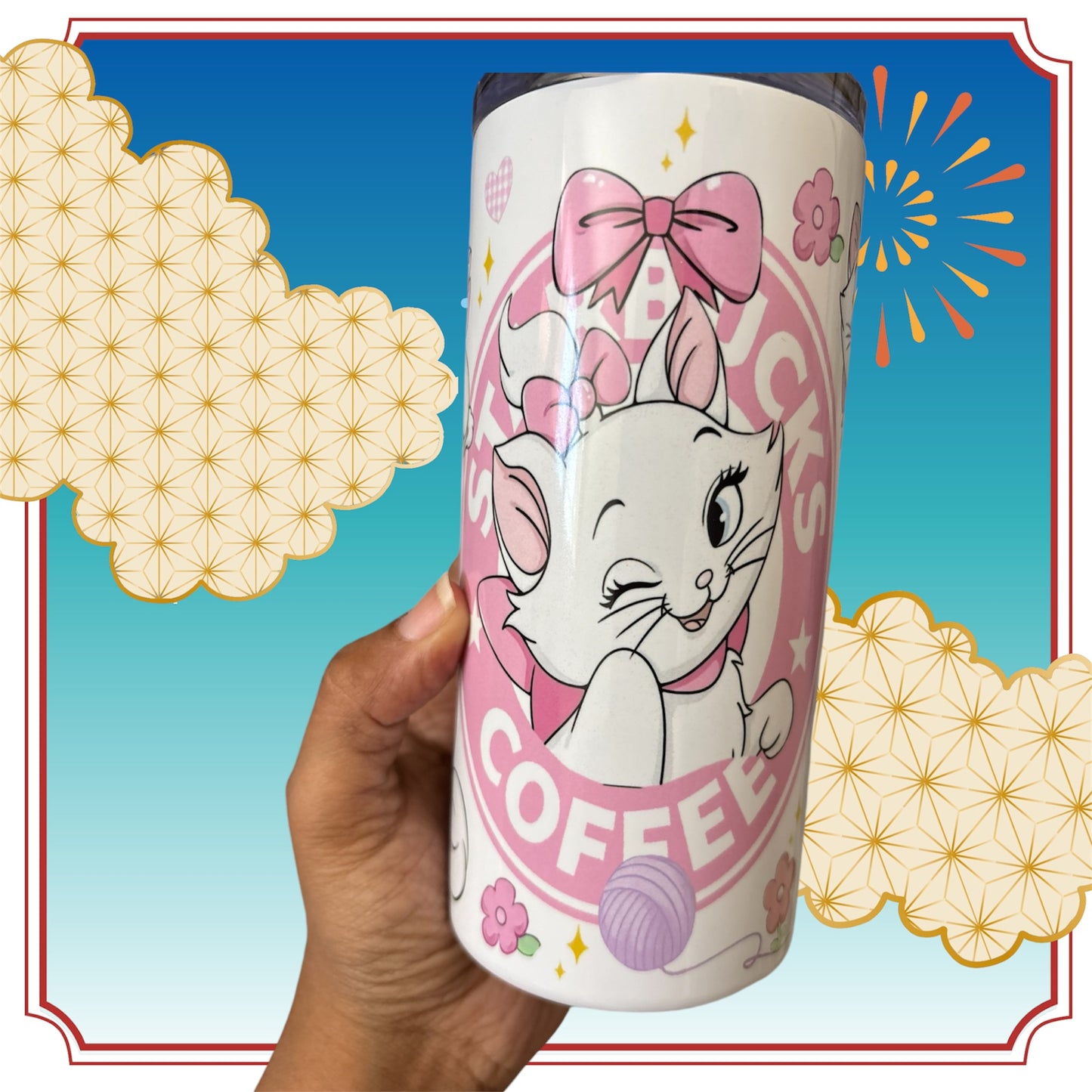 16 oz Tumbler Marie Cute Cat